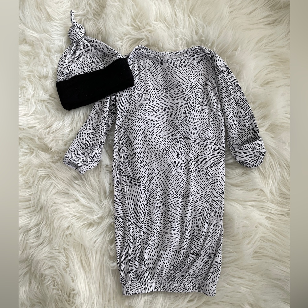 Everly grey gown and hat